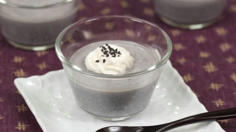 black sesame pudding