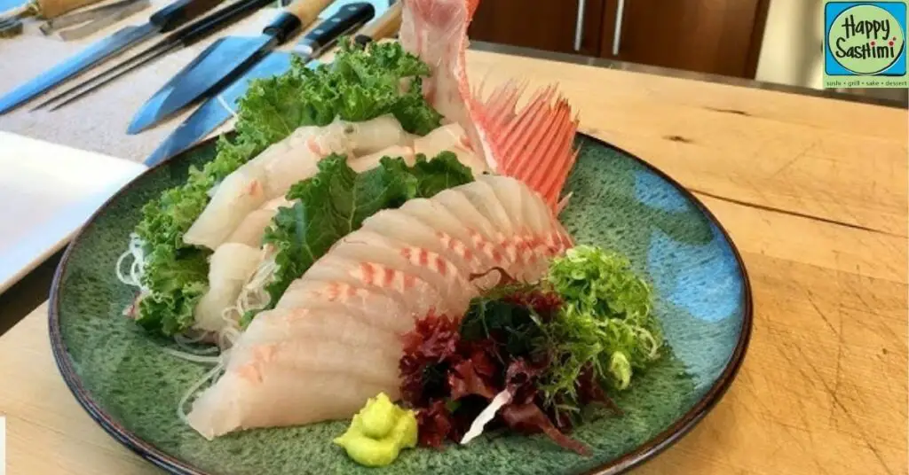 Assembling the Creole Snapper Sushi Sashimi