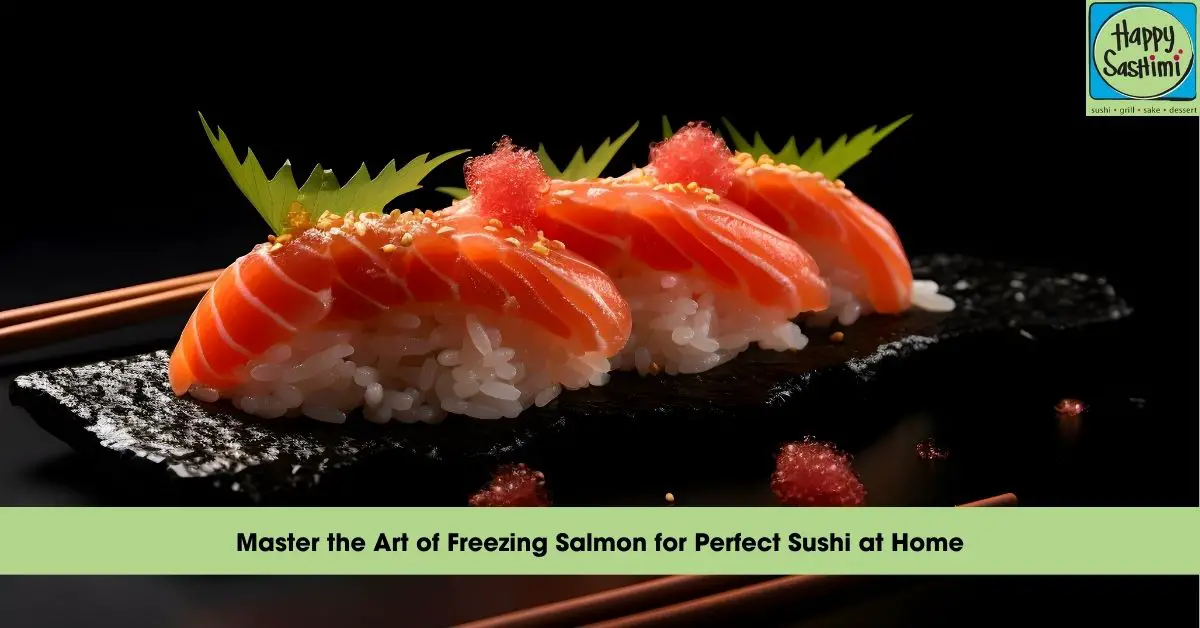 freezing salmon sushi